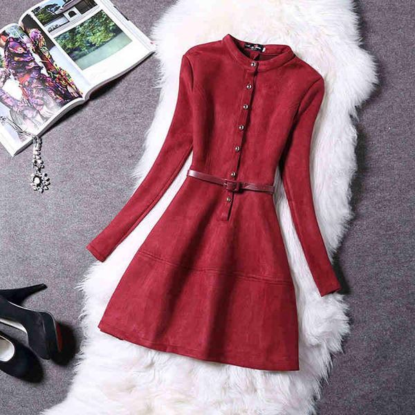 casual dresses 2021 women faux suede dress autumn winter vintage button slim elegant with belt party vestidos sf840, Black;gray
casual dresses 2021 women faux suede dress autumn winter vintage button slim elegant with belt party vestidos sf840, Black;gray