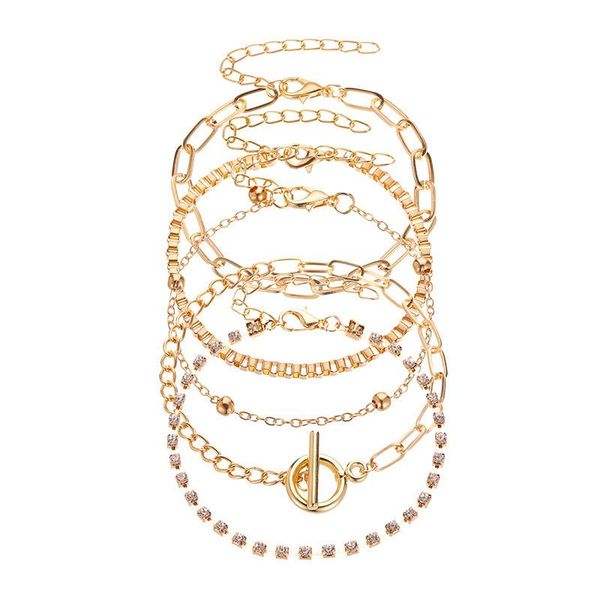 link, chain 4pcs/set multilayer ot buckle bracelet charm rhinestone cuban bangles set for women punk fashion jewelry gift, Black
link, chain 4pcs/set multilayer ot buckle bracelet charm rhinestone cuban bangles set for women punk fashion jewelry gift, Black