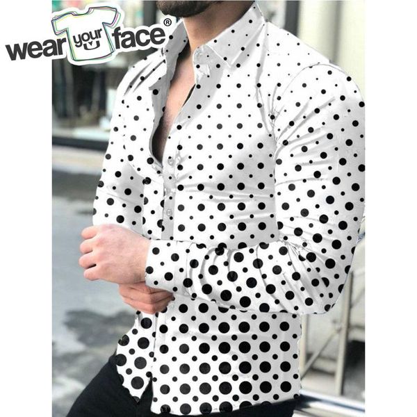 men's casual shirts gradient points abstract stripe 3d all over printed hawaiian button up dress full sleeve streetwear men clothing, White;black
men's casual shirts gradient points abstract stripe 3d all over printed hawaiian button up dress full sleeve streetwear men clothing, White;black