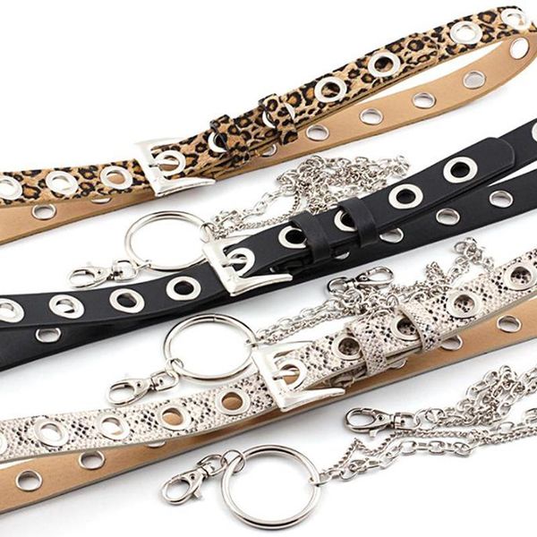 women belt imitation leather pin buckle punk wind jeans fashion individual decorative with chain belts, Black;brown
women belt imitation leather pin buckle punk wind jeans fashion individual decorative with chain belts, Black;brown