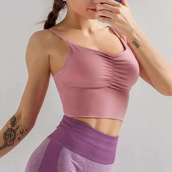 gym clothing yoga sports bra thin shoulder strap beautiful back solid color female shockproof gather underwear fitness, White;black
gym clothing yoga sports bra thin shoulder strap beautiful back solid color female shockproof gather underwear fitness, White;black