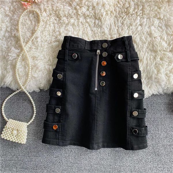 skirts 2021 spring and summer fashion slim high waist wild breasted a-line denim skirt jean, Black
skirts 2021 spring and summer fashion slim high waist wild breasted a-line denim skirt jean, Black