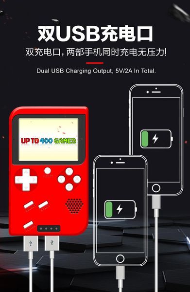 retro handheld game console portable charger 3 in 1 classic fc mini-game with 5000 mah power bank players
retro handheld game console portable charger 3 in 1 classic fc mini-game with 5000 mah power bank players