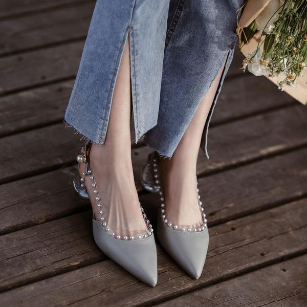 sandals 2021 summer style niche crystal wild round heel toe cap rivet pearl pointed back buckle high-heeled women's shoes, Black
sandals 2021 summer style niche crystal wild round heel toe cap rivet pearl pointed back buckle high-heeled women's shoes, Black
