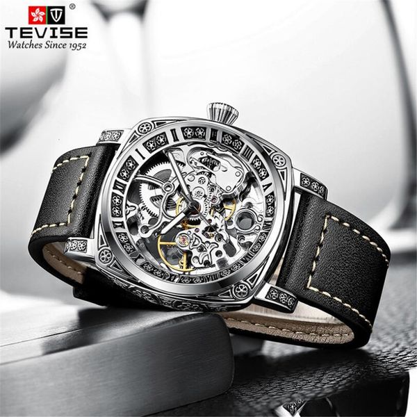 new plank shop 2021 skeleton hollow leather gentlemen clocks luxury automatic mechanical male clock relogio masculino, Slivery;brown
new plank shop 2021 skeleton hollow leather gentlemen clocks luxury automatic mechanical male clock relogio masculino, Slivery;brown