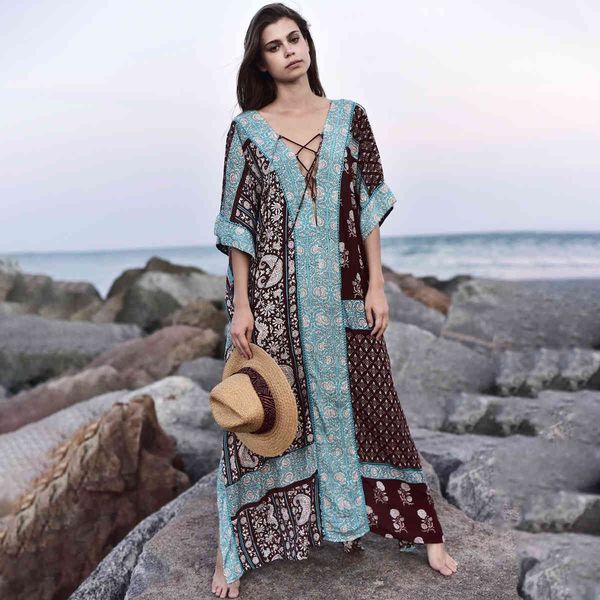 swimwears lace deep neck print women robe loose casual beach swim bikini cover up long boho oversize summer maxi 0xhz, White;black
swimwears lace deep neck print women robe loose casual beach swim bikini cover up long boho oversize summer maxi 0xhz, White;black