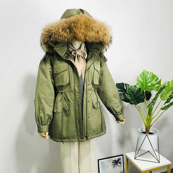 big natural raccoon fur down jacket women winter collar thicken 90% white duck parka for 210531, Black
big natural raccoon fur down jacket women winter collar thicken 90% white duck parka for 210531, Black