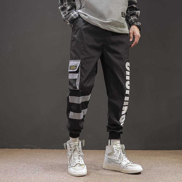 men's pants carga casuais masculinos preto lpis basculador bolso lateral elstico na cintura solta calas de comprimento no tornozelo ndk, Black
men's pants carga casuais masculinos preto lpis basculador bolso lateral elstico na cintura solta calas de comprimento no tornozelo ndk, Black