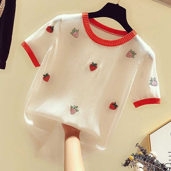 knit pullover women short sleeve female print o-neck sweater shirts summer casual femme chemise elastic knitted 210604, White;black
knit pullover women short sleeve female print o-neck sweater shirts summer casual femme chemise elastic knitted 210604, White;black