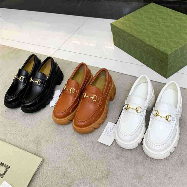 2022 luxury designer horsebit shoes genuine leather loafers chunky round head sneakers bee platform loafer cowhide shoe yemianbu, Black
2022 luxury designer horsebit shoes genuine leather loafers chunky round head sneakers bee platform loafer cowhide shoe yemianbu, Black