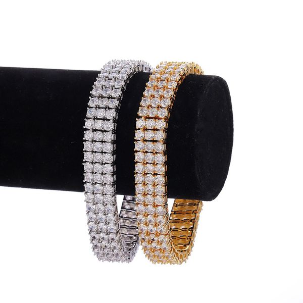 new men's bracelet 3 row zircon bracelets tennis chain hip hop jewelry copper material 2 colors box clasp cz bangle 1, Golden;silver
new men's bracelet 3 row zircon bracelets tennis chain hip hop jewelry copper material 2 colors box clasp cz bangle 1, Golden;silver