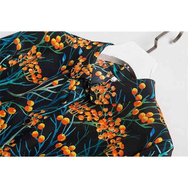 blouses 2021 autumn / winter cherry print lapel mulberry minority designer silk women's shirt, White
blouses 2021 autumn / winter cherry print lapel mulberry minority designer silk women's shirt, White