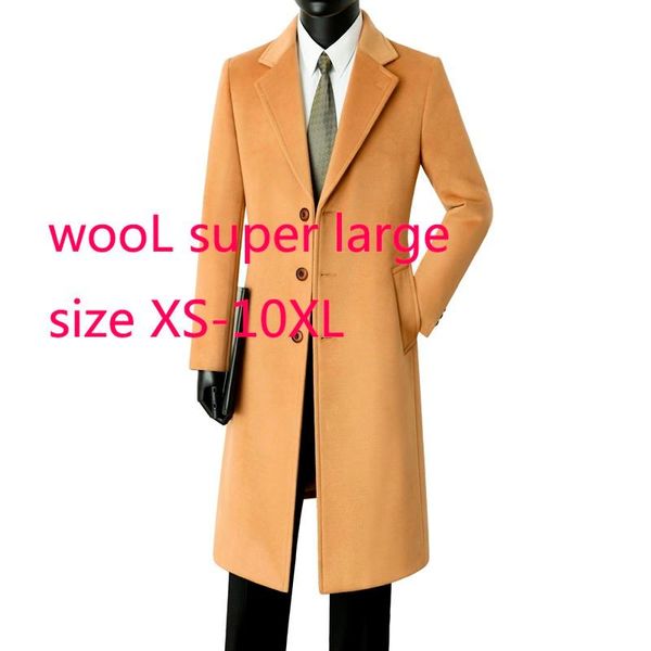 men's wool & blends arrival fashion woolen coat men long windbreaker thickened youth handsome single breasted plus size xs-9xl, Black
men's wool & blends arrival fashion woolen coat men long windbreaker thickened youth handsome single breasted plus size xs-9xl, Black