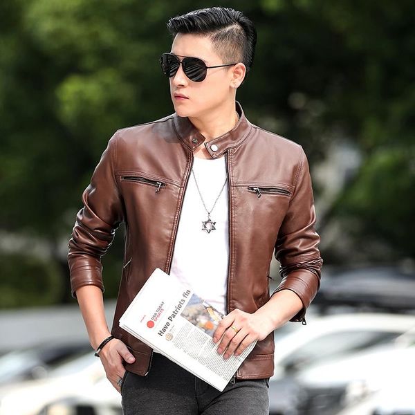 men's fur & faux pu leather jacket brand-clothing fleece fashion stand collar zipper casual coat motorcycle male jacket;ya111, Black
men's fur & faux pu leather jacket brand-clothing fleece fashion stand collar zipper casual coat motorcycle male jacket;ya111, Black