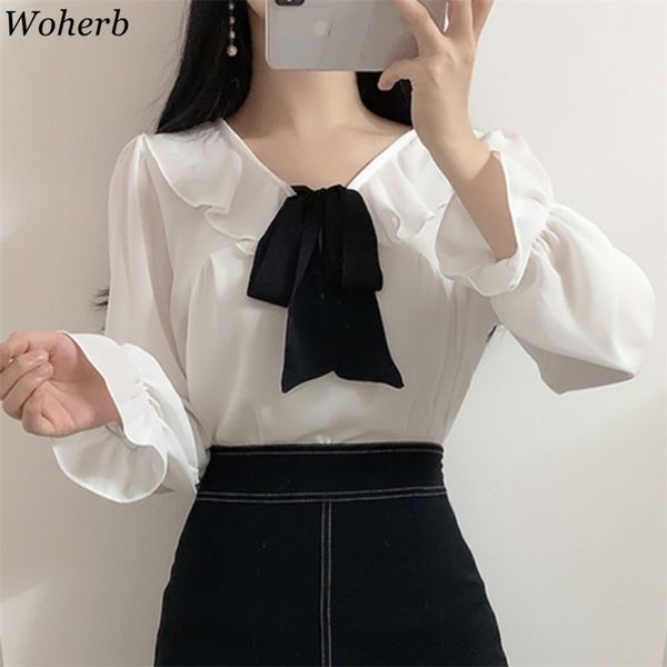 blusas de mujer retro loose bow ruffled chiffon shirt v-neck long sleeve blouse women white elegant blouses 4h712 210519
blusas de mujer retro loose bow ruffled chiffon shirt v-neck long sleeve blouse women white elegant blouses 4h712 210519