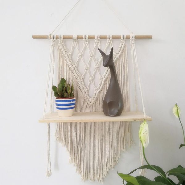 tapestries cilected nordic macrame tapestry shelf hand-woven cotton rope wooden shelves bohemian home décor wall rack
tapestries cilected nordic macrame tapestry shelf hand-woven cotton rope wooden shelves bohemian home décor wall rack