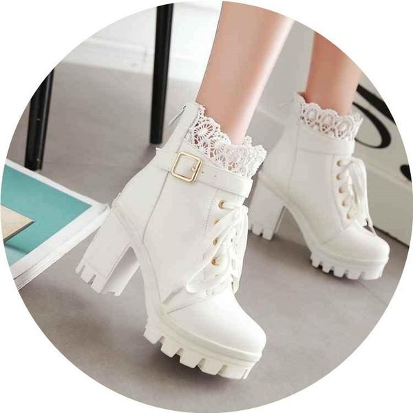 boots short tube spring and autumn winter single children's shoes super high heel thick lace up british, Black
boots short tube spring and autumn winter single children's shoes super high heel thick lace up british, Black