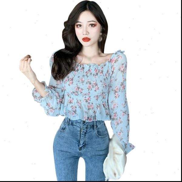 floral print slash neck womens shirt fall arrival sweet long sleeves chiffon shirts, White
floral print slash neck womens shirt fall arrival sweet long sleeves chiffon shirts, White