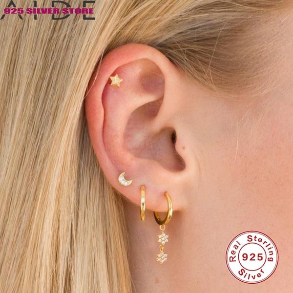 hoop & huggie aide 925 sterling silver piercing flower zircon hanging women's earrings 2021 fashion ladies' earring fine jewelry g, Golden;silver
hoop & huggie aide 925 sterling silver piercing flower zircon hanging women's earrings 2021 fashion ladies' earring fine jewelry g, Golden;silver