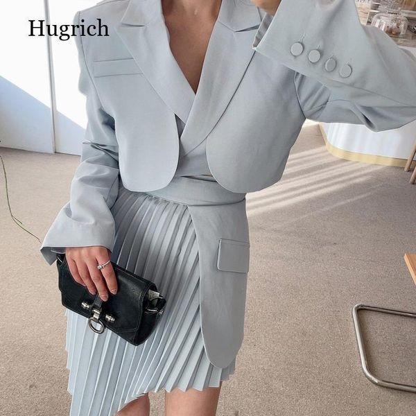 two piece dress korean chic long-sleeved short blazer blue jacket high-waist casual ladies pleated skirt two-piece 2021 spring, White
two piece dress korean chic long-sleeved short blazer blue jacket high-waist casual ladies pleated skirt two-piece 2021 spring, White