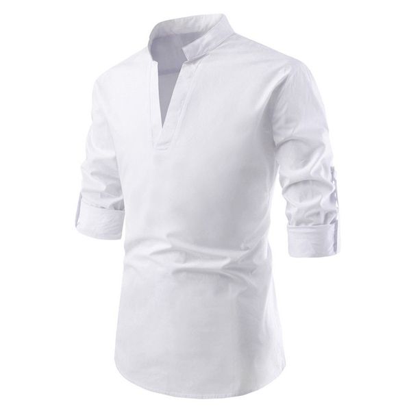 men's shirts 2021 ummer fahion olid color pullover vertical loop long leeve, White;black
men's shirts 2021 ummer fahion olid color pullover vertical loop long leeve, White;black