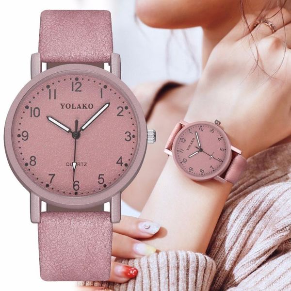 wristwatches fashion women leather arabic numbers watch casual luxury ladies quartz yolako clock drop, Slivery;brown
wristwatches fashion women leather arabic numbers watch casual luxury ladies quartz yolako clock drop, Slivery;brown