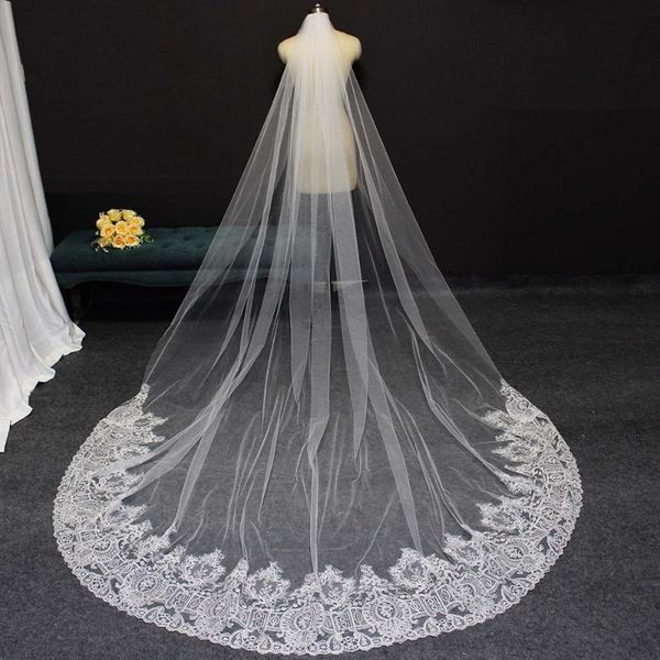 bridal veils partial lace long veil 3m cathedral wedding with comb white ivory bride accessories 2021, Black
bridal veils partial lace long veil 3m cathedral wedding with comb white ivory bride accessories 2021, Black