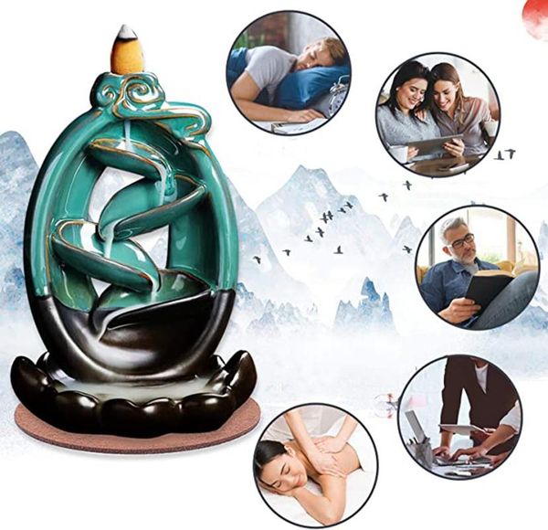 fragrance lamps backflow incense burner for cones home decor yoga ceramic censer decoration use in
fragrance lamps backflow incense burner for cones home decor yoga ceramic censer decoration use in