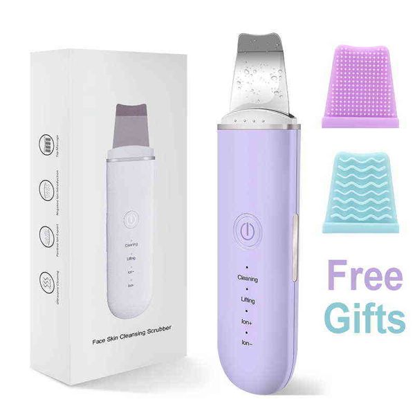 face care devices new purple ultrasonic skin scrubber vibration spatula blackhead remover facial cavitation peeling lifting 220211
face care devices new purple ultrasonic skin scrubber vibration spatula blackhead remover facial cavitation peeling lifting 220211