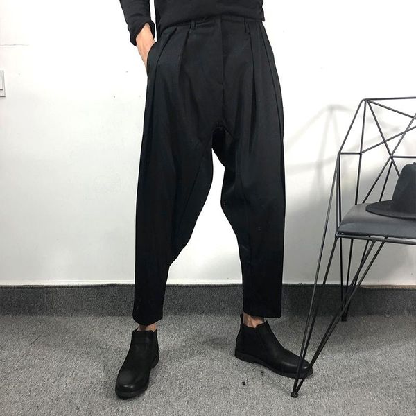 men's pants autumn style man pure color roll edge trouser foot design radish fashionable tide loose casual, Black
men's pants autumn style man pure color roll edge trouser foot design radish fashionable tide loose casual, Black