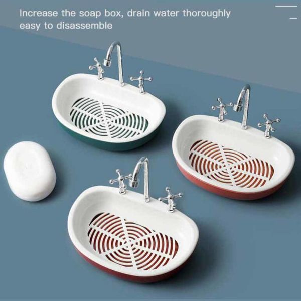 storage baskets creative faucet shaped soap box kitchen bathroom punch wall mounted drain rack sponge holders
storage baskets creative faucet shaped soap box kitchen bathroom punch wall mounted drain rack sponge holders