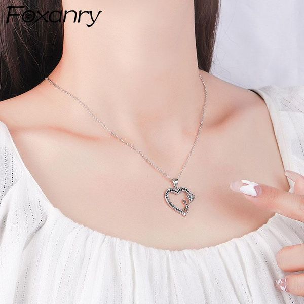 chains foxanry 925 sterling silver necklace accessories trendy elegant design hollow love heart rose flower party jewelry birthday gift
chains foxanry 925 sterling silver necklace accessories trendy elegant design hollow love heart rose flower party jewelry birthday gift