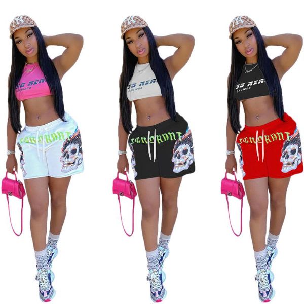 women's tracksuits summer streetwear casual letter print tank crop 2 two piece sets womens outfits skull biker shorts set tracksuit wom, Gray
women's tracksuits summer streetwear casual letter print tank crop 2 two piece sets womens outfits skull biker shorts set tracksuit wom, Gray