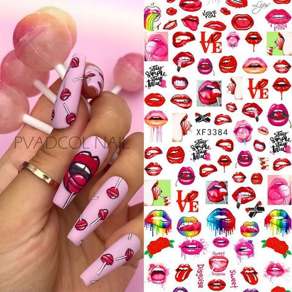 nail art stickers red lips nails decals sticker girl tip back glue decal cool lollipop self adhesive acrylic tips tool1, Black
nail art stickers red lips nails decals sticker girl tip back glue decal cool lollipop self adhesive acrylic tips tool1, Black