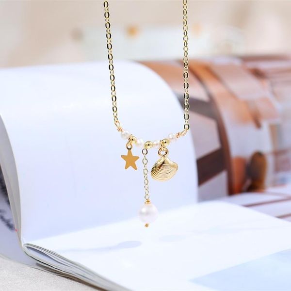 pearl necklace shell pattern 6-7mm round freshwater pearl pendant necklace for women supply, Silver
pearl necklace shell pattern 6-7mm round freshwater pearl pendant necklace for women supply, Silver