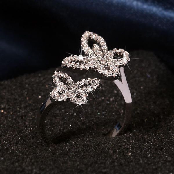 cluster rings luxury real 925 sterling silver zircon cute butterfly wedding for women hollow engagement chic jewelry gift, Golden;silver
cluster rings luxury real 925 sterling silver zircon cute butterfly wedding for women hollow engagement chic jewelry gift, Golden;silver