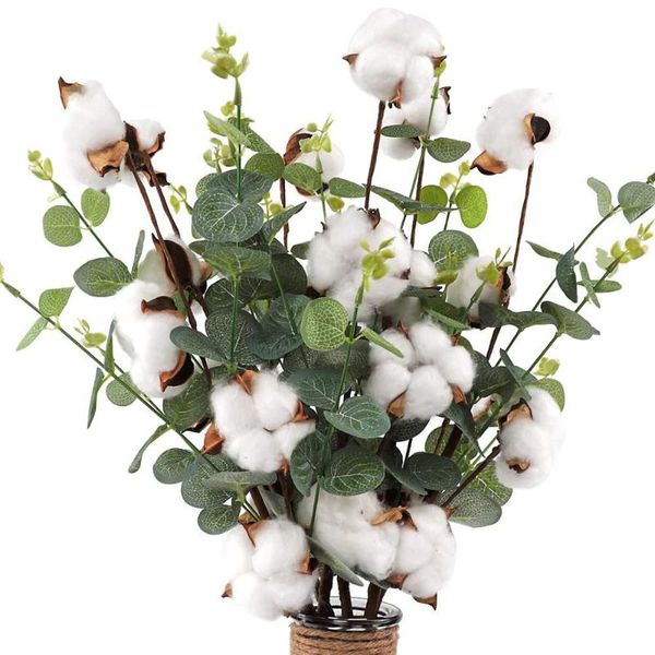 decorative flowers & wreaths 1pc dried cotton stems 3-heads head artificial eucalyptus leaves stem floral home farmhouse decoration
decorative flowers & wreaths 1pc dried cotton stems 3-heads head artificial eucalyptus leaves stem floral home farmhouse decoration