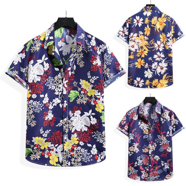 men's casual shirts fashion men hawaiian flower-print short sleeve streetwear pattern floral shirt holiday camisa top, White;black
men's casual shirts fashion men hawaiian flower-print short sleeve streetwear pattern floral shirt holiday camisa top, White;black