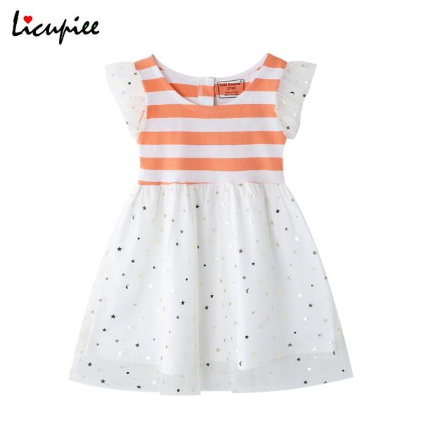 1-8 years ruffler dress girl\u2021s casual short-sleeved fashion stripe back button sequin mesh yarn stitching short girl's dresses, Red;yellow
1-8 years ruffler dress girl\u2021s casual short-sleeved fashion stripe back button sequin mesh yarn stitching short girl's dresses, Red;yellow
