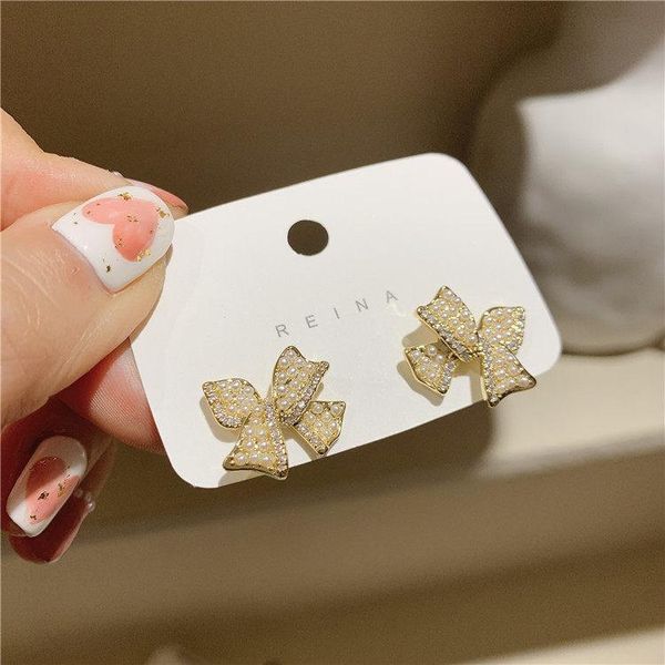 hoop & huggie vintage simple earrings s925 silver needle small fashion bow cute pearl temperament trend stud, Golden;silver
hoop & huggie vintage simple earrings s925 silver needle small fashion bow cute pearl temperament trend stud, Golden;silver