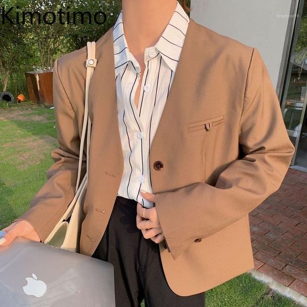 women's suits & blazers kimotimo casual blazer women korean ins v-neck long sleeve cropped jacket autumn temperament all-match design c, White;black
women's suits & blazers kimotimo casual blazer women korean ins v-neck long sleeve cropped jacket autumn temperament all-match design c, White;black