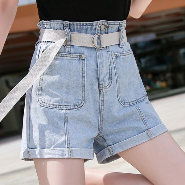 women's jeans wllwlp 2021 summer high street fashion denim shorts women cuffs decoration sashes wide leg woman a108, Blue
women's jeans wllwlp 2021 summer high street fashion denim shorts women cuffs decoration sashes wide leg woman a108, Blue