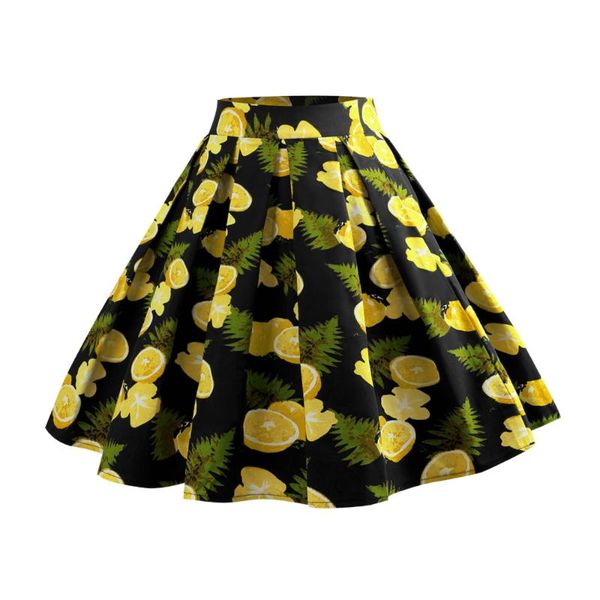 skirts 2021 lemon print black cotton skirt female high waist swing a line vintage summer sp1130
skirts 2021 lemon print black cotton skirt female high waist swing a line vintage summer sp1130