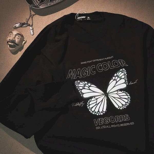 women's t-shirt long-sleeved 2021 autumn korean version loose wild female students pure cotton butterfly tide, White
women's t-shirt long-sleeved 2021 autumn korean version loose wild female students pure cotton butterfly tide, White