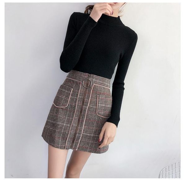 autumn winter women pullovers sweater knitted korean elasticity casual jumper fashion slim turtleneck warm female sweaters women's, White;black
autumn winter women pullovers sweater knitted korean elasticity casual jumper fashion slim turtleneck warm female sweaters women's, White;black