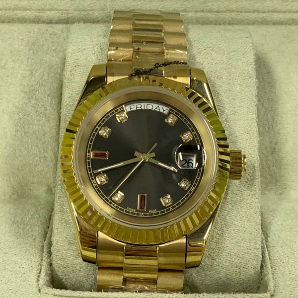 36mm/40mm couple wristwatch gold bracelet black dial calendar watch folding clasp master watches male rls, Slivery;brown
36mm/40mm couple wristwatch gold bracelet black dial calendar watch folding clasp master watches male rls, Slivery;brown