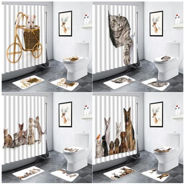 shower curtains funny animals cat dog curtain personality pet creative bathroom decor flannel carpet toilet cover non-slip bath mats set
shower curtains funny animals cat dog curtain personality pet creative bathroom decor flannel carpet toilet cover non-slip bath mats set