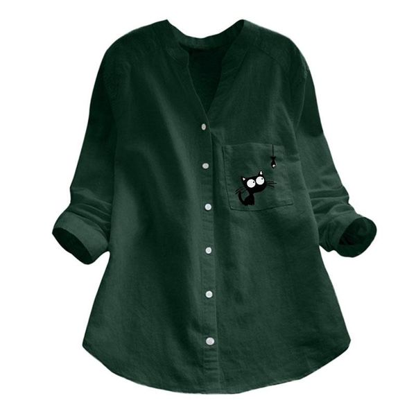 women's blouses & shirts 2021 summer cat print blouse women loose casual v-neck long sleeve plus size streetwear ladies and, White
women's blouses & shirts 2021 summer cat print blouse women loose casual v-neck long sleeve plus size streetwear ladies and, White