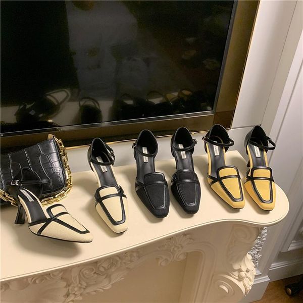 women sandals square toe slides ankle strap thin high heels pumps mixed color cool mules party ladies dress shoes, Black
women sandals square toe slides ankle strap thin high heels pumps mixed color cool mules party ladies dress shoes, Black