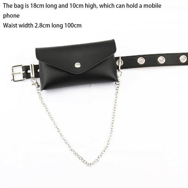 belts fashion punk style personalized mini chain waist bags for women fanny packs cool girl pu leather shoulder crossbody bag belt, Black;brown
belts fashion punk style personalized mini chain waist bags for women fanny packs cool girl pu leather shoulder crossbody bag belt, Black;brown